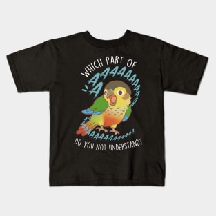 Yellow-sided Green-cheeked Conure Parrot Aaaa Kids T-Shirt